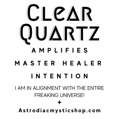 Clear Quartz Crystal ID Card