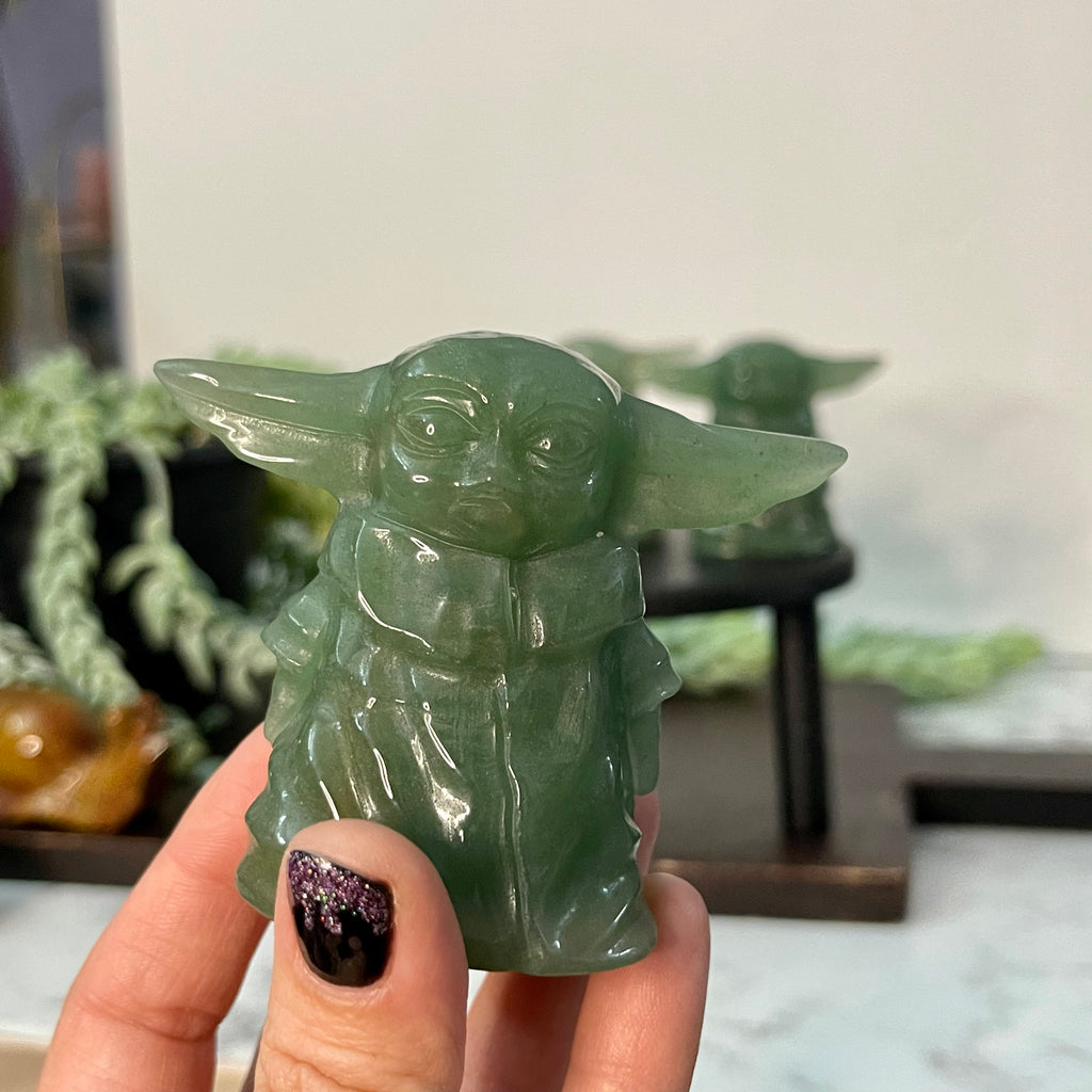 Baby Yoda, Grogu, crystal carving