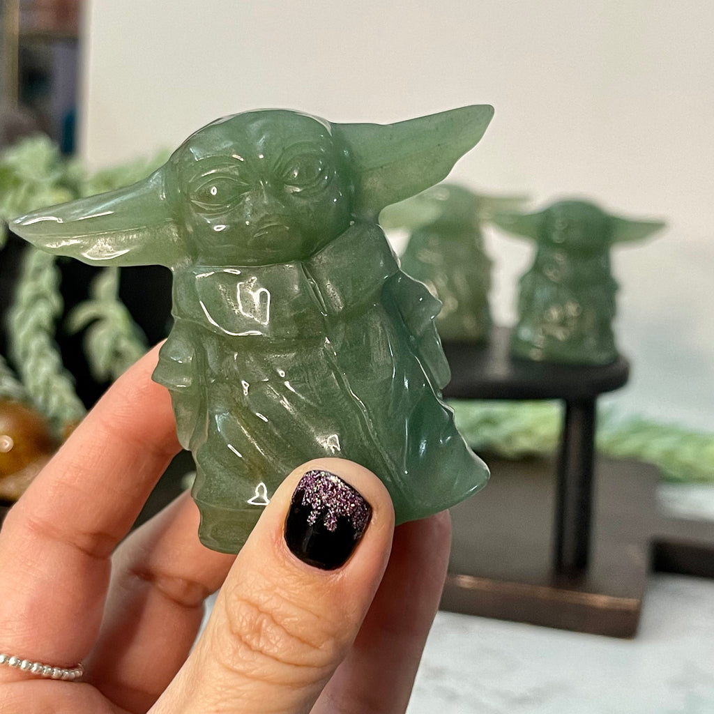Baby Yoda, Grogu, crystal carving