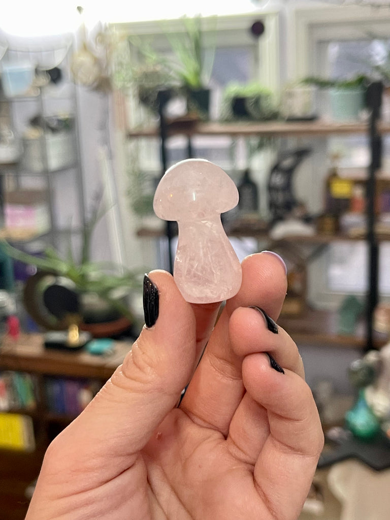 Rose Quartz Crystal Mushroom